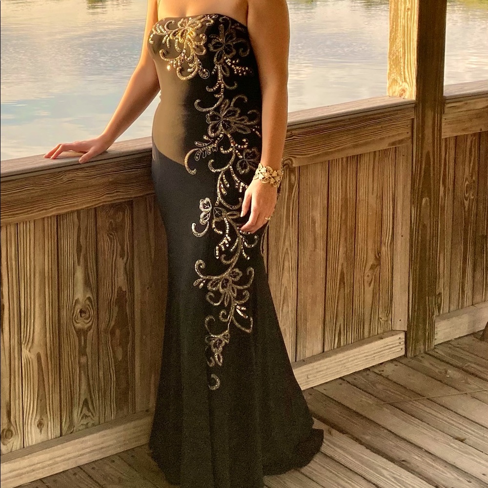 Black and Gold Dress